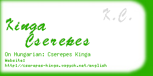 kinga cserepes business card